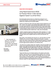 Using RGS Rapid Guide Screw for Precise Motion in New Sample Digestion System is a Smart Move
