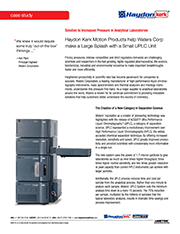 Kerk Motion Products Help Waters Corp. Make Large Splash with Small UPLC Unit
